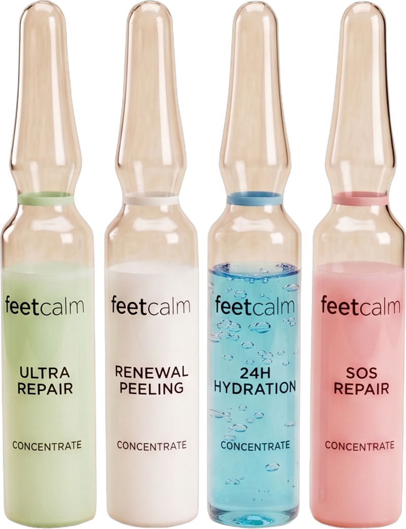 Ampollas FeetCalm: Ultra Repair, Renewal Peeling, 24H Hydration y SOS Repair